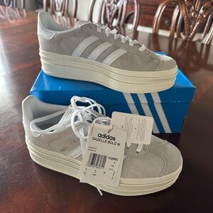 Adidas Gazelle Bold W Sneakers - Gray and White